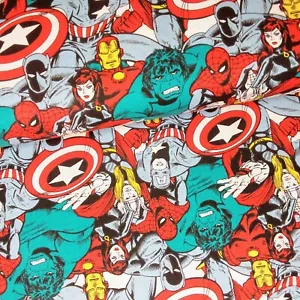 Superheld Marvel Comic 100% Baumwolle Stoffe 20 Designs Pro 25cm - Bild 1 von 159