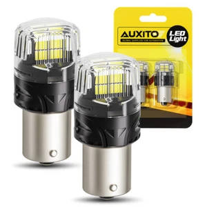 Upgraded 1156 LED Bulb 6500K White For Reverse DRL Brake Signal Light Pack of 2 - Imagen 1 de 12