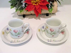 Bia Cordon Bleu Demitasse Cups & Saucers Nicole Floral Espresso Coffee - Picture 1 of 5