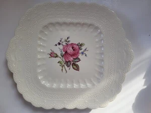 Billingsley Rose Pink C.1892 2/8867 Q Copeland Spode Cake Plate England - Picture 1 of 13