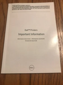 Dell Printers Important Information Instruction Manual Ships N 24h - Picture 1 of 5