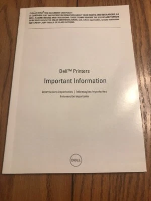 Dell Printers Important Information Instruction Manual Ships N 24h - Image 1 of 4