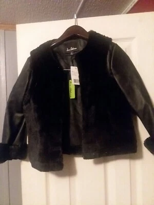 Новый с Ярлыками Sam Edelman черный Gabby искусственного меха ужин вечеринки кожаная куртка Sz XS  - Изображение 1 из 4