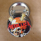 METALLICA Pinback Button PIN badge THRASH heavy metal band SKULL