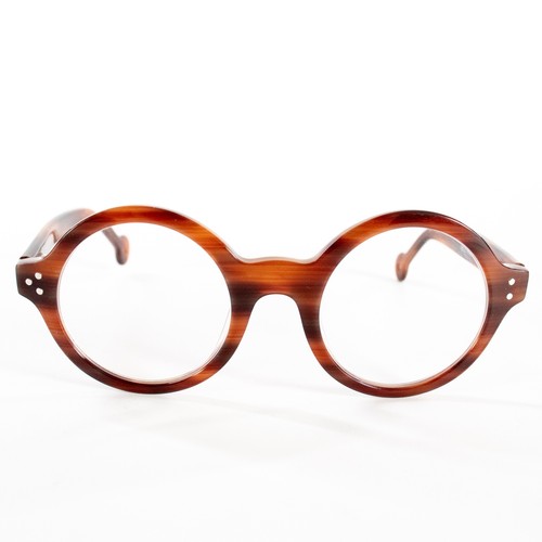 UNKNOWN Eyeglasses Frames MARBLED Brown ROUND Glasses K9125 Frame 45 23 ...