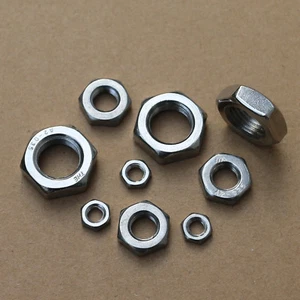 304 Stainless Steel Select Size M2 - M16 Thin Hex Nuts Right Hand Fine Thread - Picture 1 of 7
