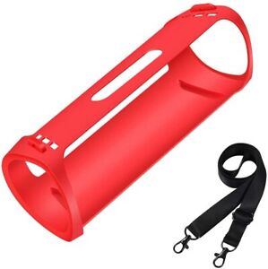 Silicone Case Travel Portable Sleeve w/Strap For Sony SRS-XB43 Bluetooth Speaker