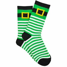 St. Patrick's Day Leprechaun Buckle Single-Pair Crew Socks Green