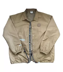 Mens Designer Aape Bathing Ape Bape Windbreaker Jacket Brown Uk L Varsity Coat - Picture 1 of 7
