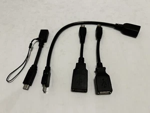 Various Mini-A/Micro to USB / Micro /Mini-B Phone Tablet Cables Adapters - Photo 1 sur 3
