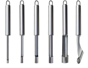 6 Pcs Jalapeno Pepper Corer Seed Remover Zucchini Cucumber Corer Chili Deseeder - Picture 1 of 7