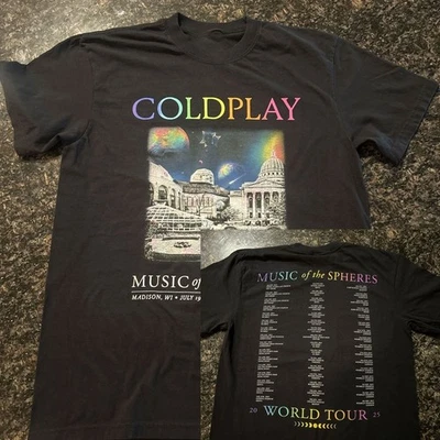 Camiseta REIMPRESIÓN Coldplay Tour 2025 Madison, WI Camp Randall Stadium 19 de julio de 2025 Foto 1 de 4