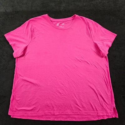 Camiseta para mujer Xersion rosa manga corta mezcla de algodón 2XL Foto 1 de 4