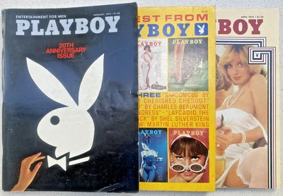Playboy Magazine Job Lot x 3 Jan'74, Apr'75, Best Of #3, All Without Centrefolds - Image 1 of 4