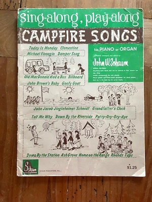Sing Along Play Along Campfire Songs sheet music piano / organ John Schaum 1961 - Image 1 of 4
