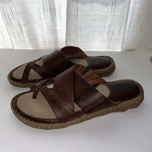 Born Sorja Sport Brown Womens Leather Sandal Toe Loop Size 9 F47466 Barely Used. - Imagen 1 de 11