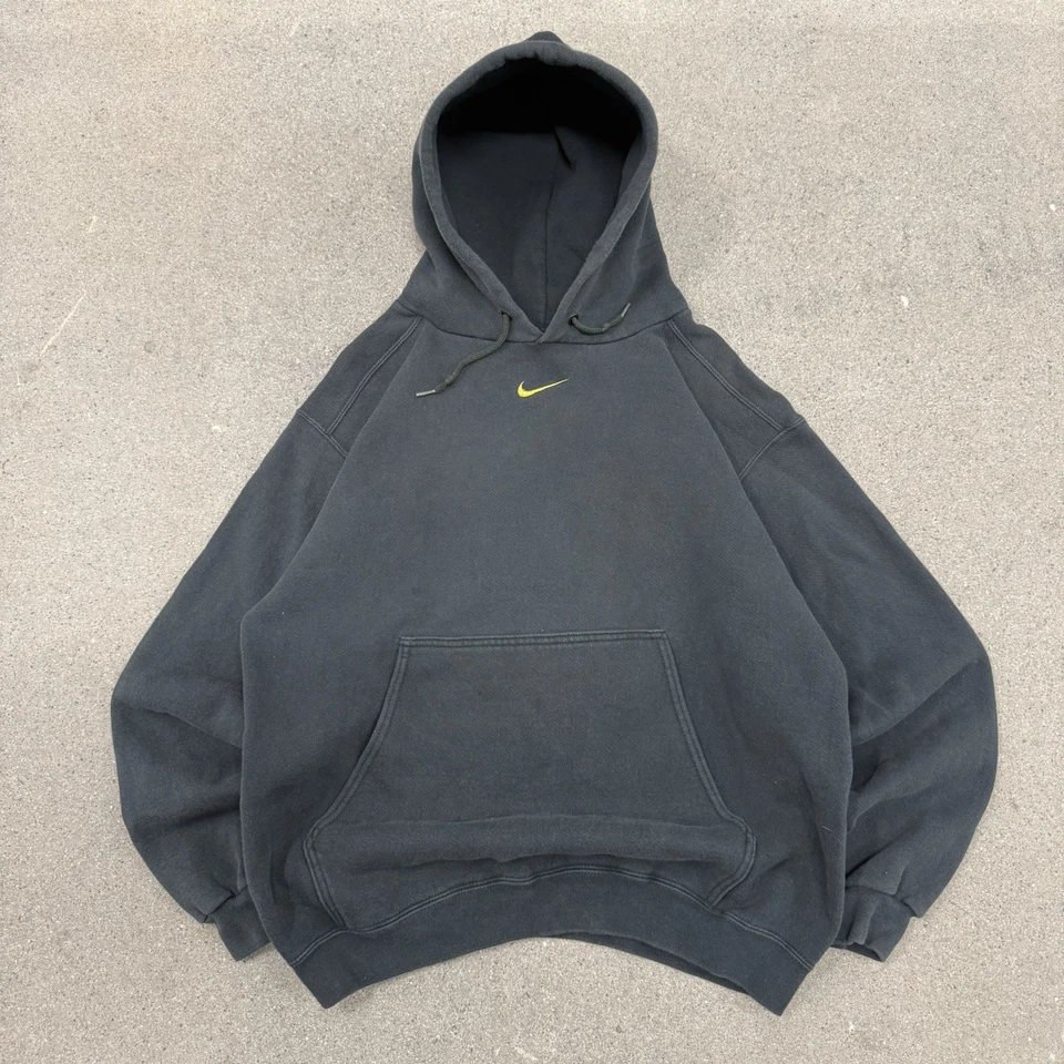 Vintage 90s Nike Center Swoosh Hoodie Jade Green Travis Scott Size Medium - Image 1 of 4