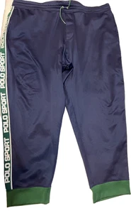 Polo deportivo joggers para hombre 5XB azul marino/verde polo deportivo deletreado rayas laterales - Imagen 1 de 5