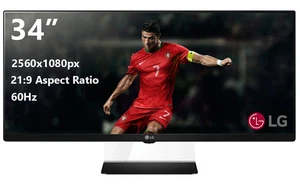 Panoramic monitor LG UltraWide 34UM67-P 34" 2560x1080px IPS 60Hz (W) (U) - Bild 1 von 4