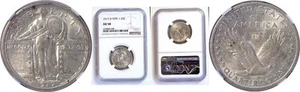 1917-D T-1 25C Standing Liberty Quarter - NGC AU-58 - Picture 1 of 3