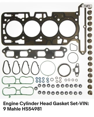 Juego de juntas de culata de motor-VIN: 9 Mahle HS54981 Foto 1 de 4