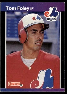 1989 Donruss #342 Tom Foley "LEAF, INC." & "*Denotes - Picture 1 of 2