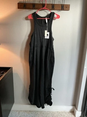 Macacão de malha Anthropologie Daily Practice Horizon perna larga tamanho G novo com etiquetas preto - Imagem 1 de 4