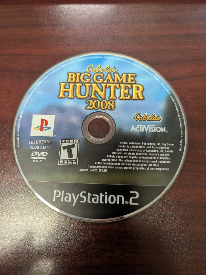 Cabela's Big Game Hunter 2008 (PlayStation 2 PS2) SIN SEGUIMIENTO - SOLO DISCO 2597 Foto 1 de 1