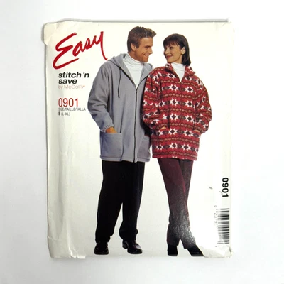 McCall's 0901 Stitch n Save Jacket Pants Sewing Pattern Unisex Size L-XL Uncut - Image 1 of 4