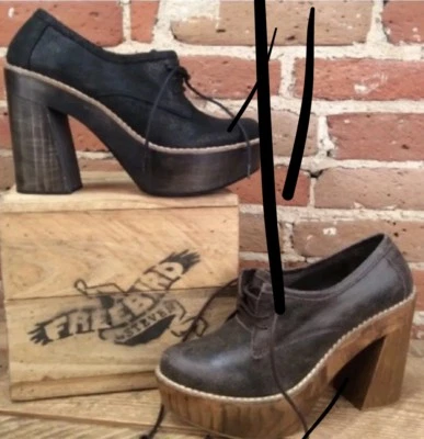 FREEBIRD By Steven PIPER PLATFORM cuero marrón precio de venta sugerido por el fabricante 225 USD talla 1/2 Foto 1 de 4