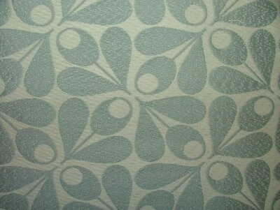 Orla Kiely Curtain Fabric Woven Acorn Cup Blue Jacquard Upholstery Cushion Use - Image 1 of 4