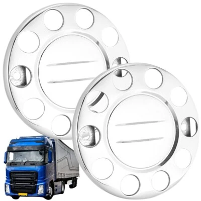 Felgenkappe 22,5" Radbolzenabdeckung Edelstahl Radkappe Radblende LKW 2 Stk. - Bild 1 von 4