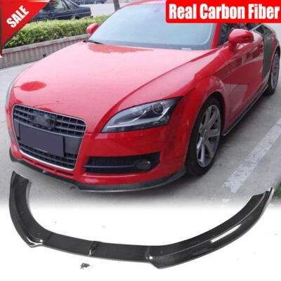 Alerón labial de parachoques delantero de fibra de carbono para Audi TT MK2 8J 2 puertas 2008-10 Foto 1 de 4