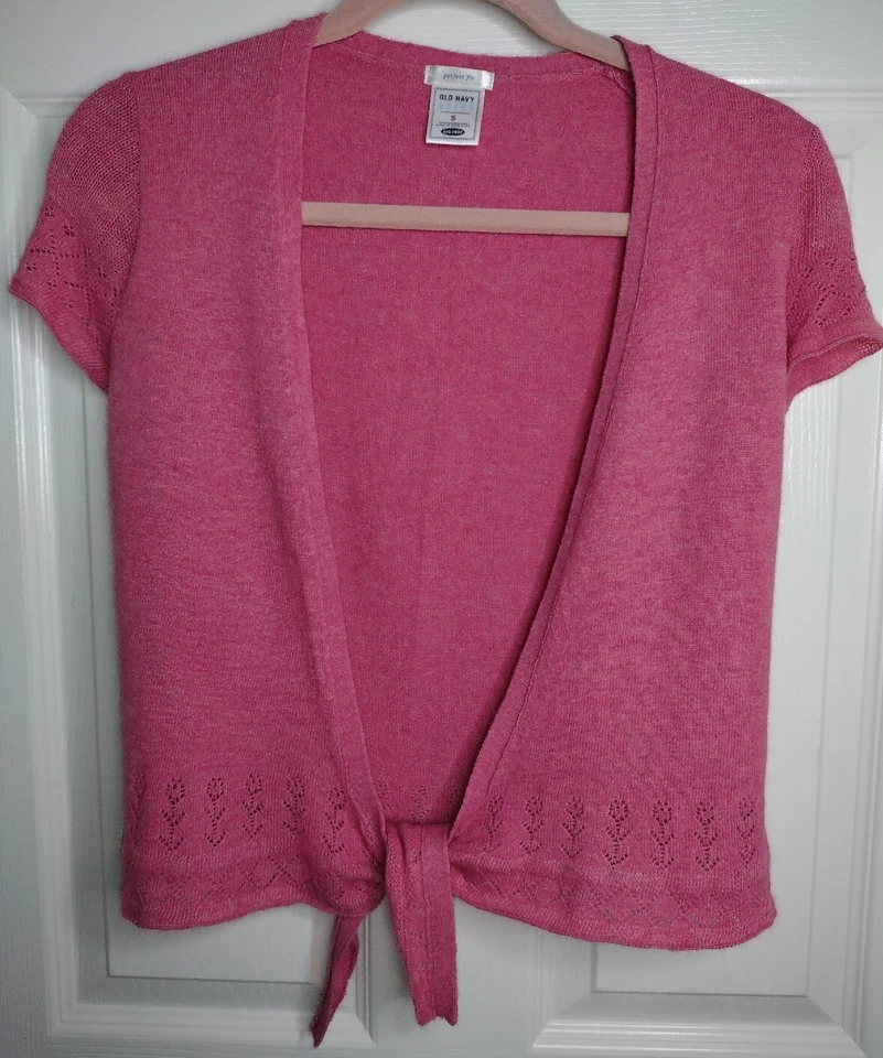 Cárdigan tejido Old Navy Perfect Fit niña rosa talla pequeña Foto 1 de 4