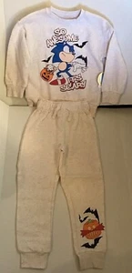 Boys 5 OR 6 Sonic the Hedgehog Scary Halloween Sweats Set Sweatshirt Sweatpants - Picture 1 of 13