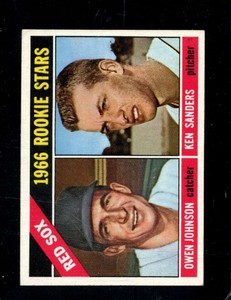1966 TOPPS #356 OWEN JOHNSON/KEN SANDERS VGEX (RC) RED SOX RED SOX ROOKI *X97265