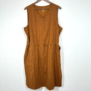 Duluth Trading Co Women's Size XL V Neck Henley Sleeveless Activewear Dress - Imagen 1 de 7