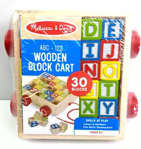 Melissa & Doug Classic ABC 123 Alphabet Holzblockwagen 30 Holzblöcke - Bild 1 von 8