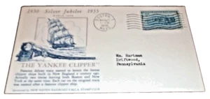 1955 NEW HAVEN RAILROAD YANKEE CLIPPER 25TH ANNIVERSARY SOUVENIR ENVELOPE J - Picture 1 of 1