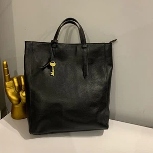 FOSSIL Camilla Women’s Leather Black Bag Backpack - Picture 1 of 15