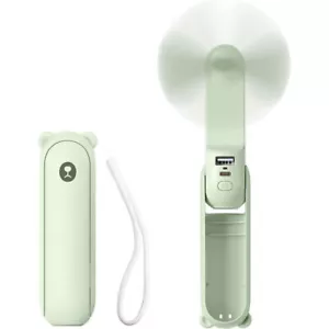 3 in 1 Portable Handheld Fan Foldable Mini USB Torch Power Bank 2000mAh 19Hrs - Picture 1 of 14