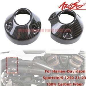For Harley Sportster S 1250 2021-2023 3K Carbon Fiber Exhaust Muffler Pipe Cover - Picture 1 of 7