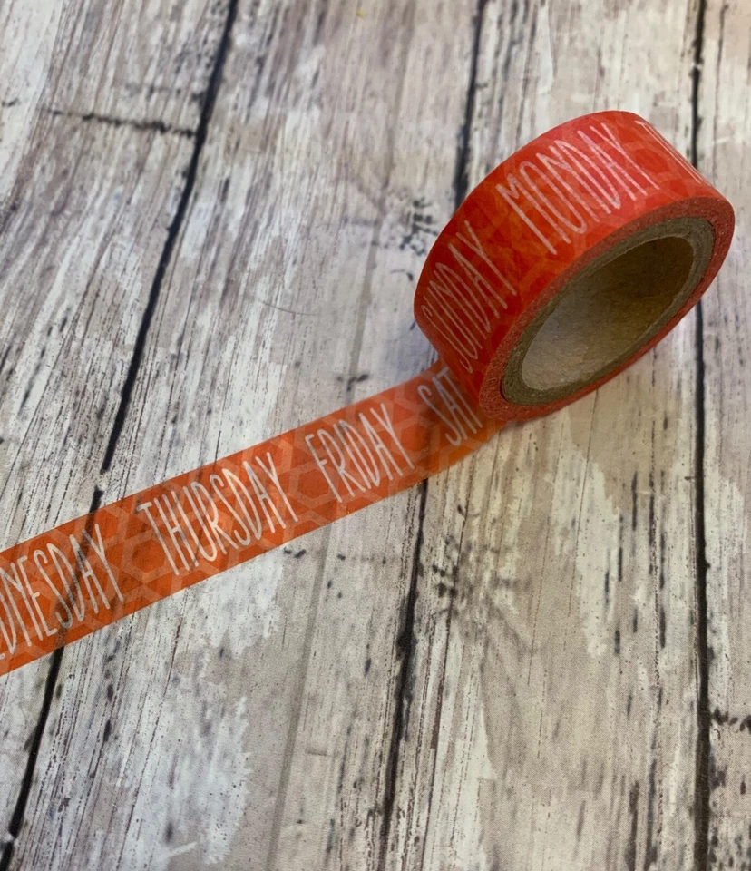 Calendario Planificador Días de la Semana Washi Tape Papercraft Diario Agenda  Foto 1 de 1