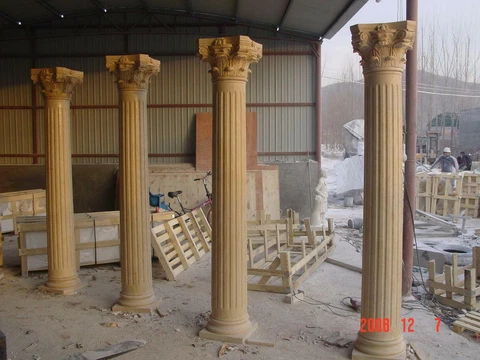 BEAUTIFUL HAND CARVED MARBLE  ESTATE EUROPEAN STYLE COLUMNS - MC847 Cover