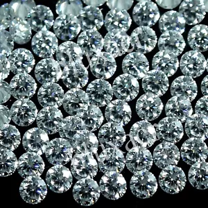 50 Pcs Lot Natural DE Color VVS1 White 2.50 MM Round Loose Diamond Brilliant Cut - Picture 1 of 8