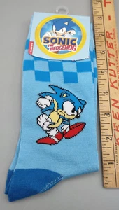New Sonic The Hedgehog - Men's crew socks - Size 8-12 - Picture 1 of 3