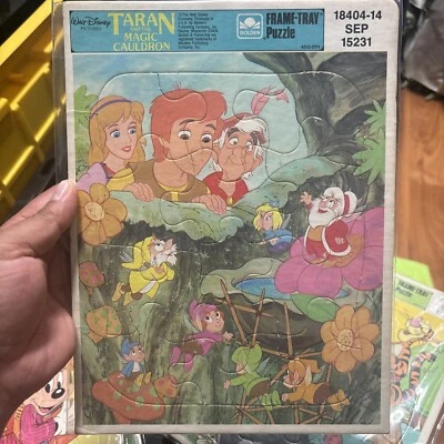 Vintage Taran And The Magic Cauldron - Golden Frame Tray Puzzle - Walt Disney - Image 1 of 4