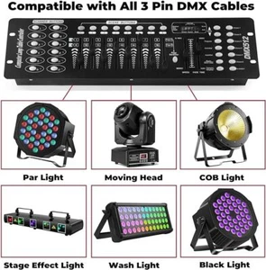 40/192 Channel DMX512 Controller Console For Stage Light Party DJ Laser Operator - Picture 1 of 9