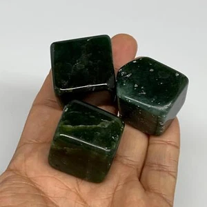 146g, 1.1"-1.1", 3pcs, Natural Nephrite Jade Tumbled Stone @Afghanistan,B31896 - Picture 1 of 10