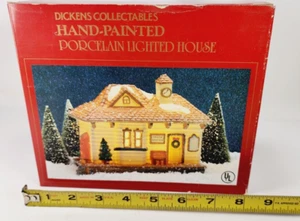 1993 Dickens Sammlerstücke Porzellan handbemalt beleuchtetes Haus Bahnhof Neu in OVP - Bild 1 von 8